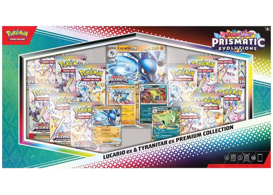 Prismatic Evolutions Lucario EX & Tyranitar EX Premium Collection